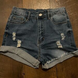 Cute dark blue Jean shorts perfect for summer!